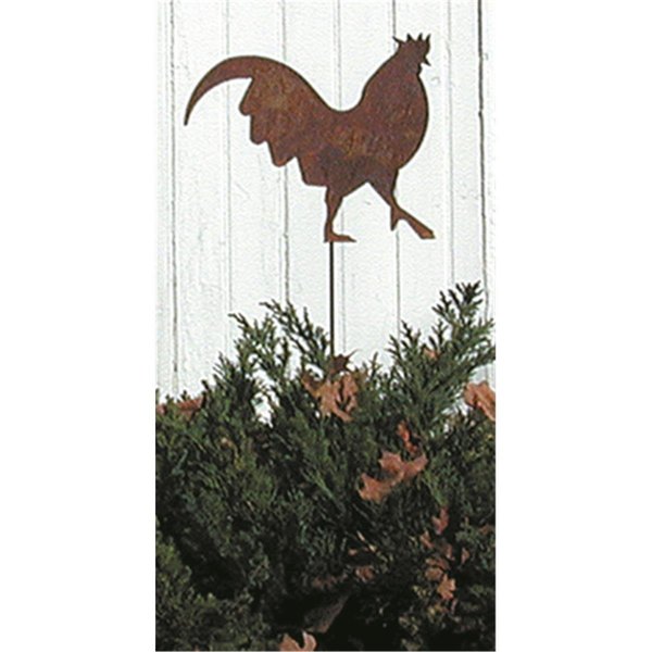 Village Wrought Iron Village Wrought Iron RGS-1 Rooster - Rusted Garden Stake RGS-1